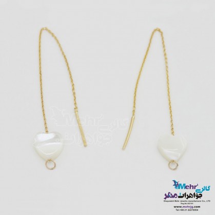 Gold Earring - Heart Design-ME0848